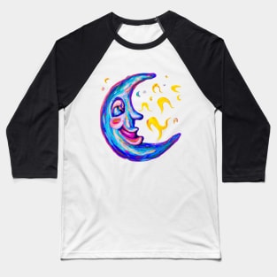 smiling crescent moon Baseball T-Shirt